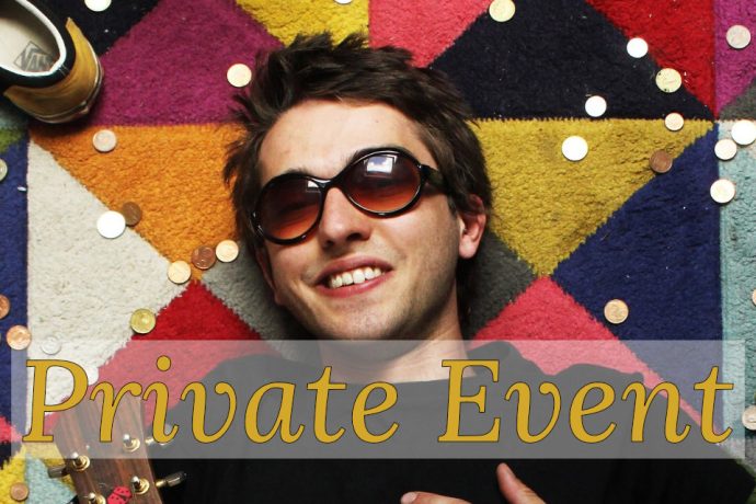Reuben Lovett staged photo, with private event text overlay